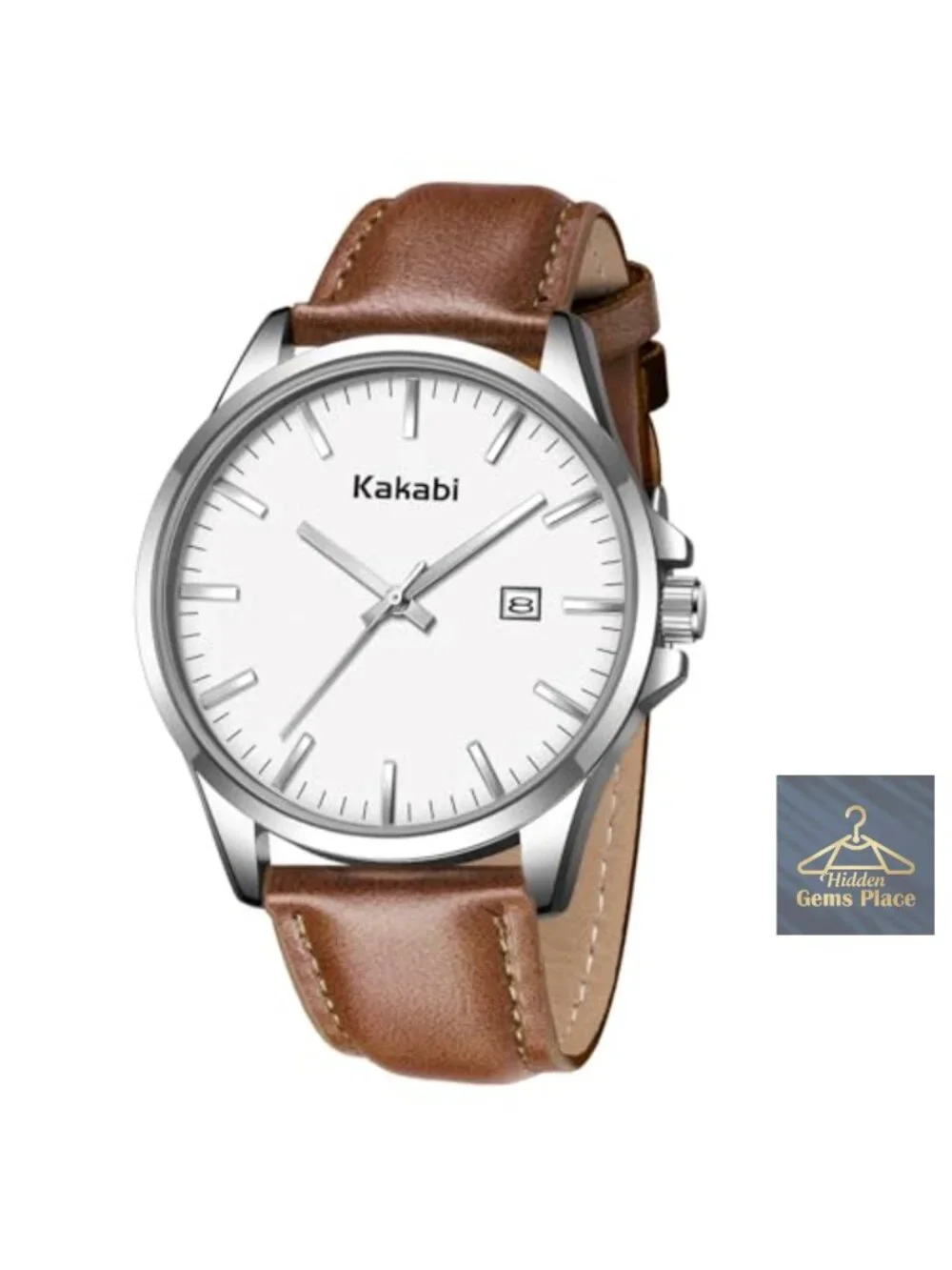 Men's Minimalist Leather Watch Classic Analog Quartz Date